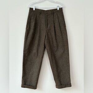 Elegant Brown Cropped Trousers